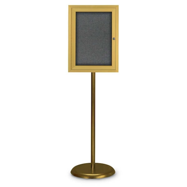 Corkboard, Double Door, Radius Frame, 60x36", Bronze/Black